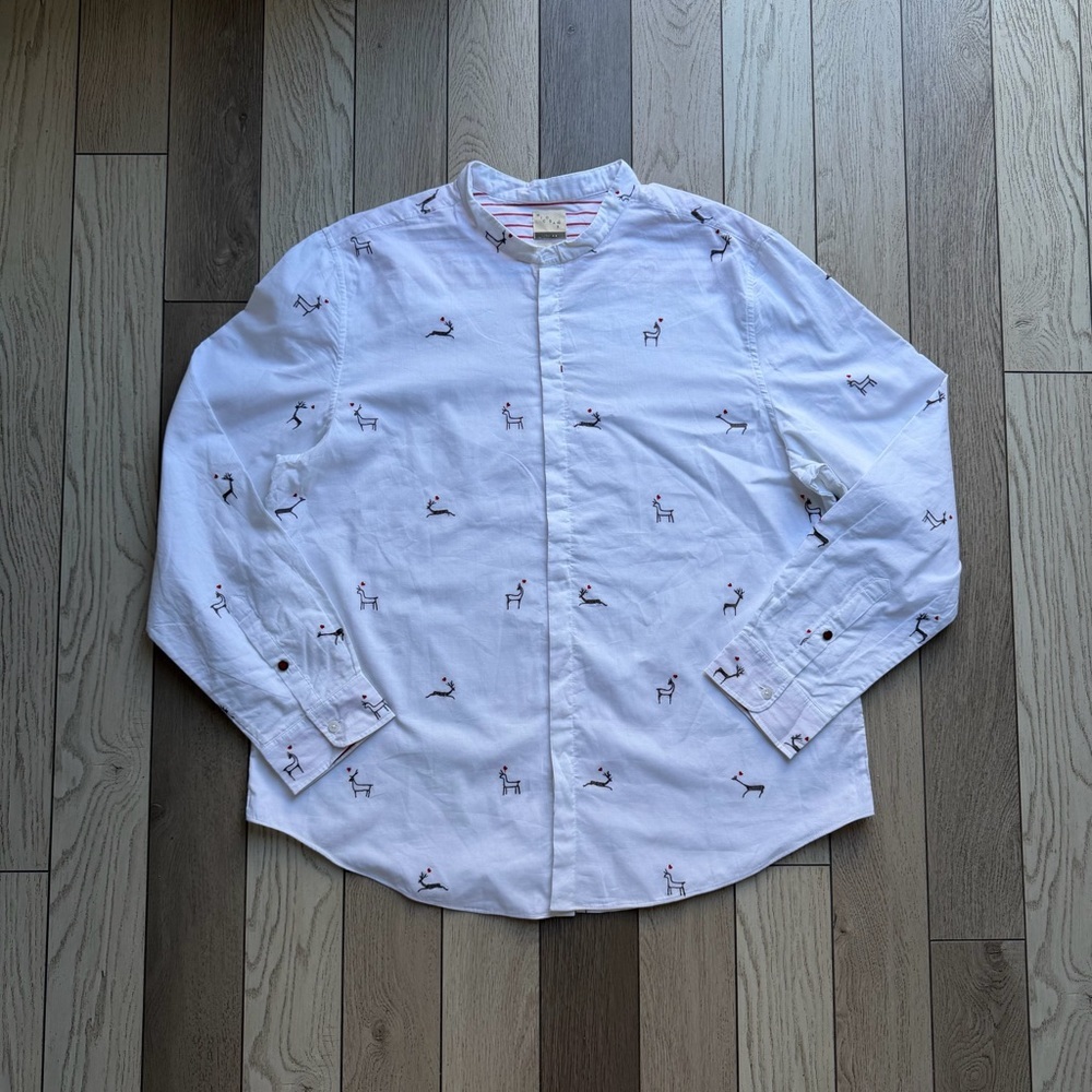 NICOBAR Classic Band Collar Shirt - Multi size L
